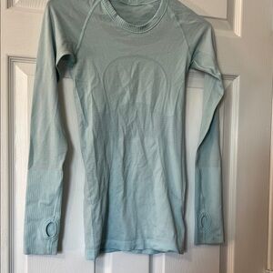 lululemon athletica Light Blue Long Sleeve Top